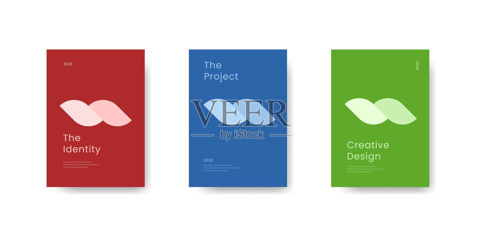 极简主义的封面模板。插画图片素材