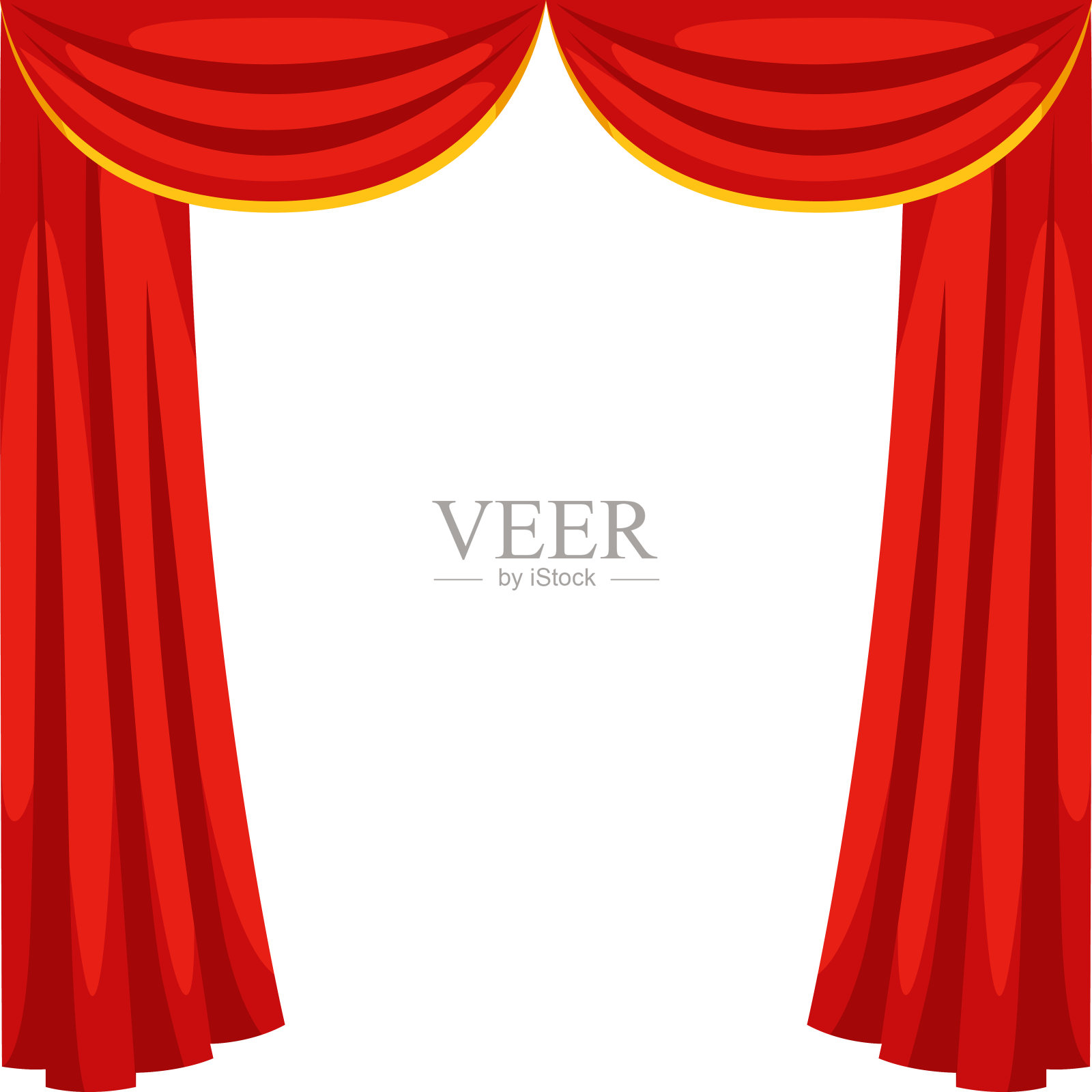 舞台背景用窗帘。戏剧表演用插图插画图片素材