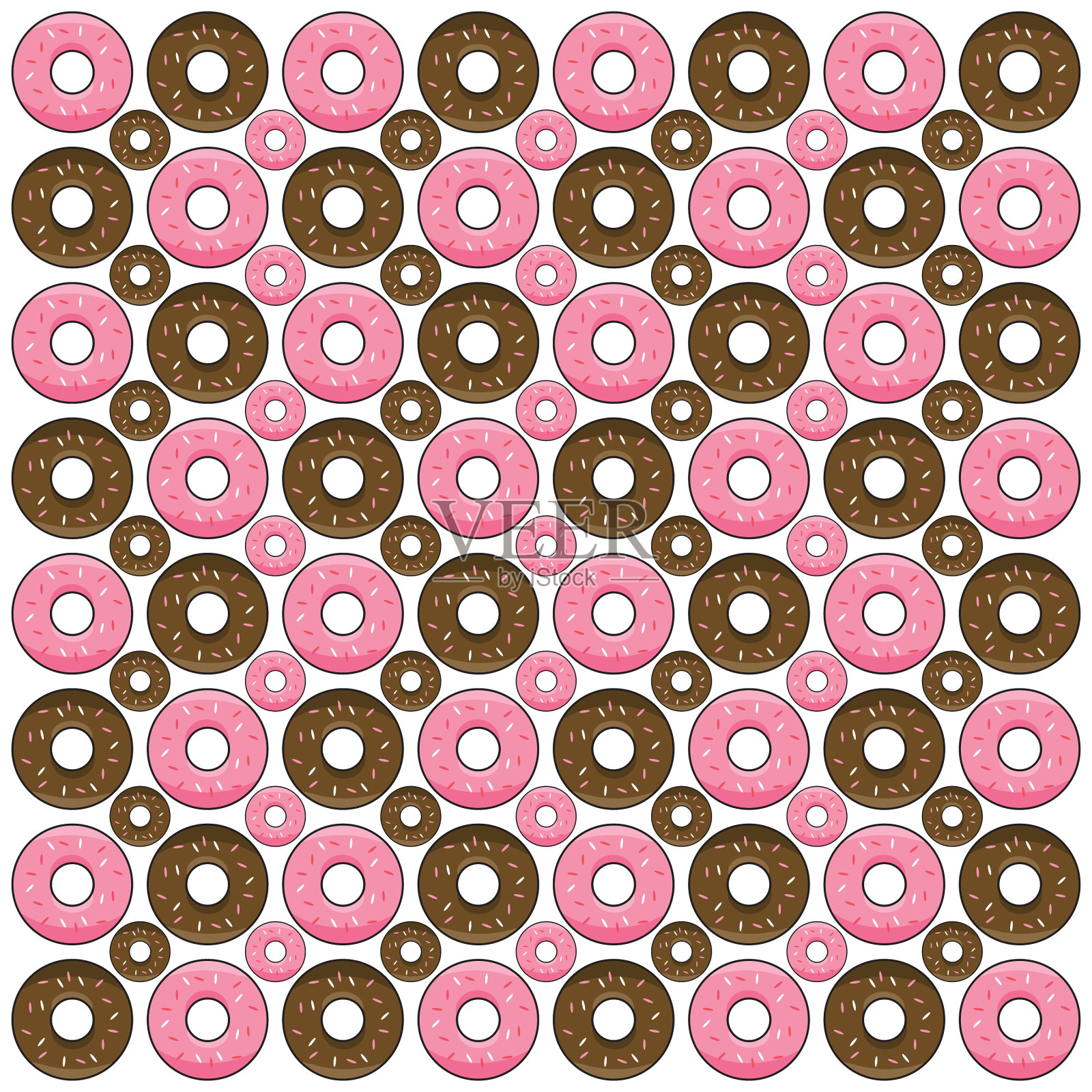 甜甜圈背景设计元素图片