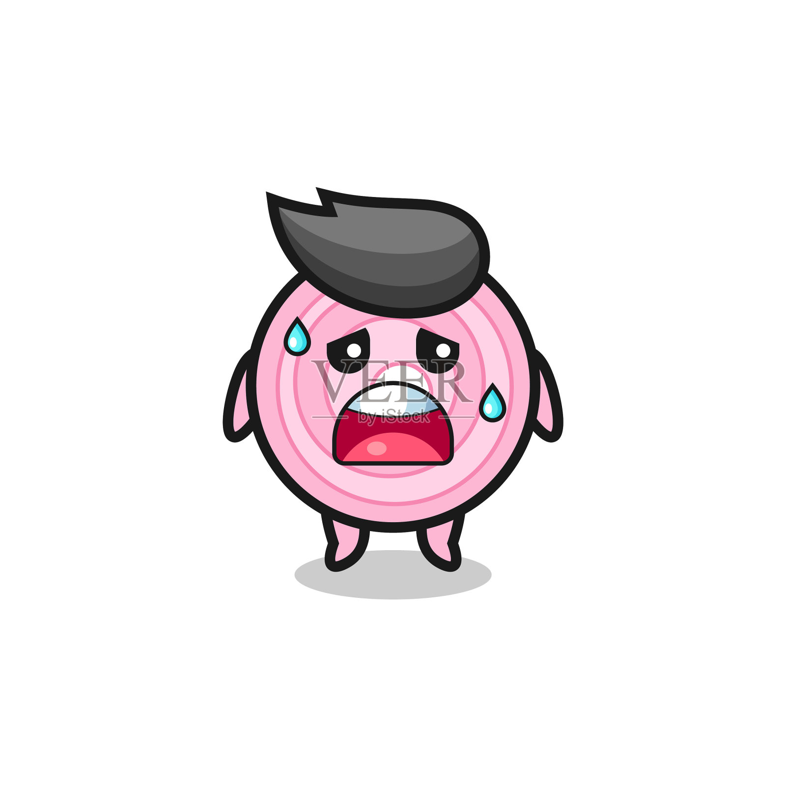 洋葱圈的疲劳卡通设计元素图片