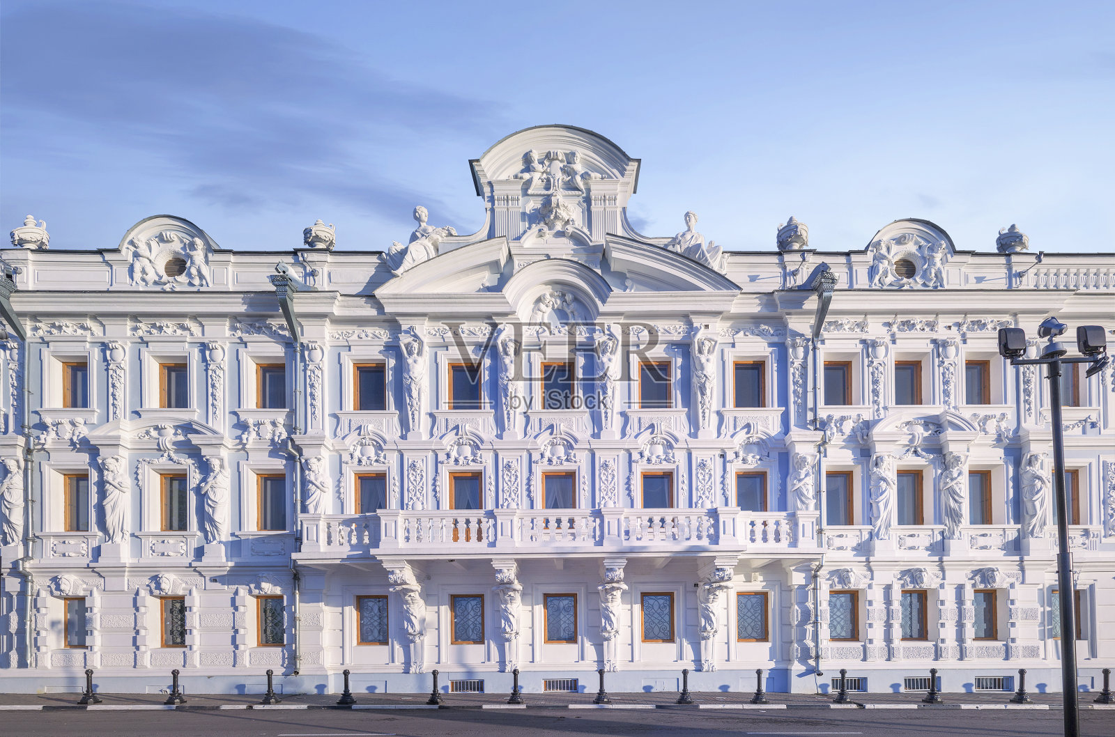 商人鲁卡维什尼科夫庄园。俄罗斯下诺夫哥罗德,。照片摄影图片