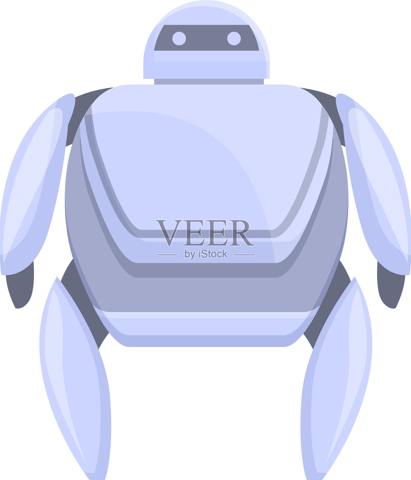 可爱的机器人图标卡通吉祥物玩具设计元素图片