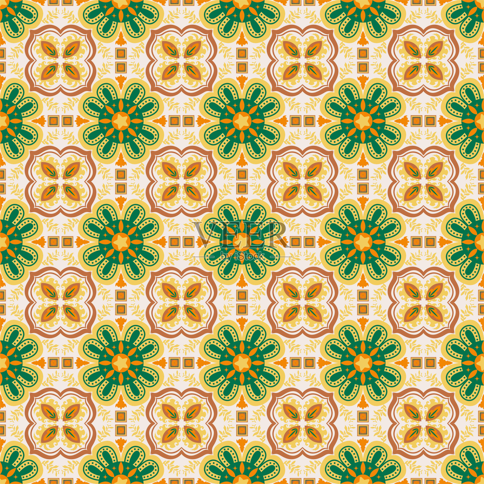 花卉无缝图案背景花园自然锦缎土著装饰艺术插画图片素材