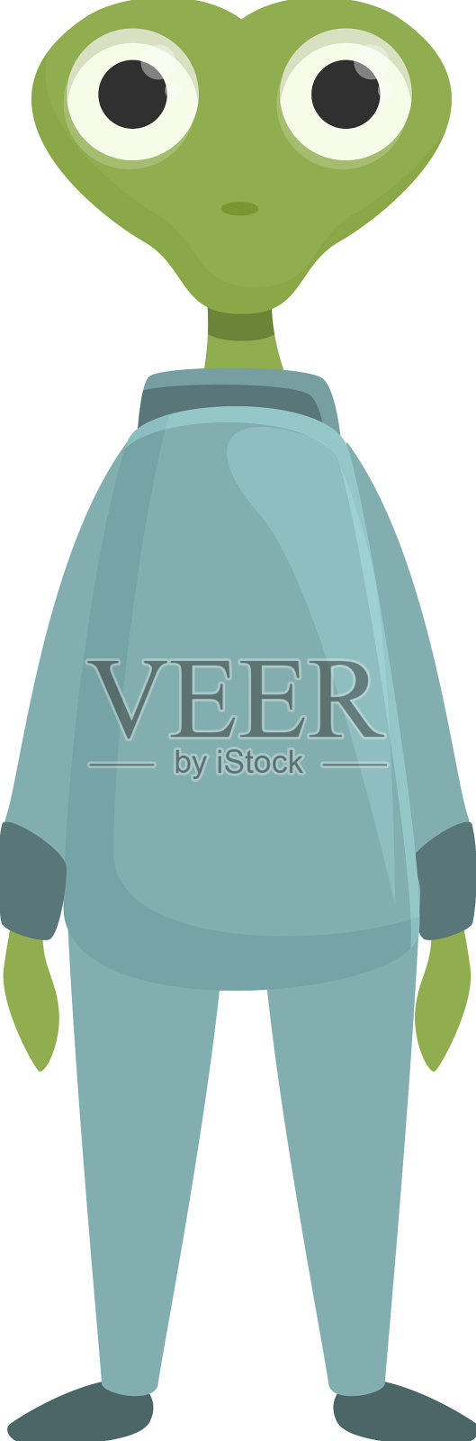 外星人图标卡通太空UFO设计元素图片