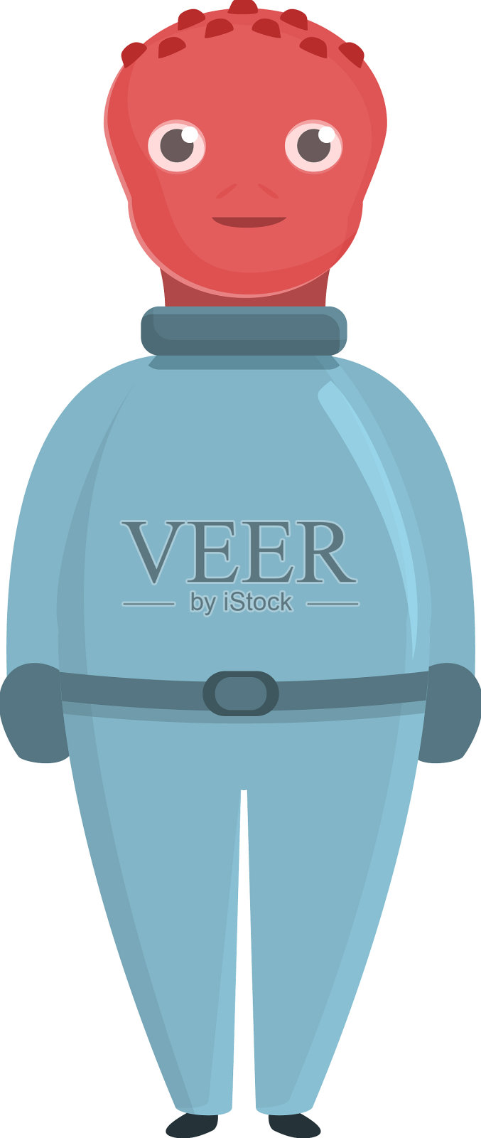 游戏红色外星人图标卡通太空UFO设计元素图片