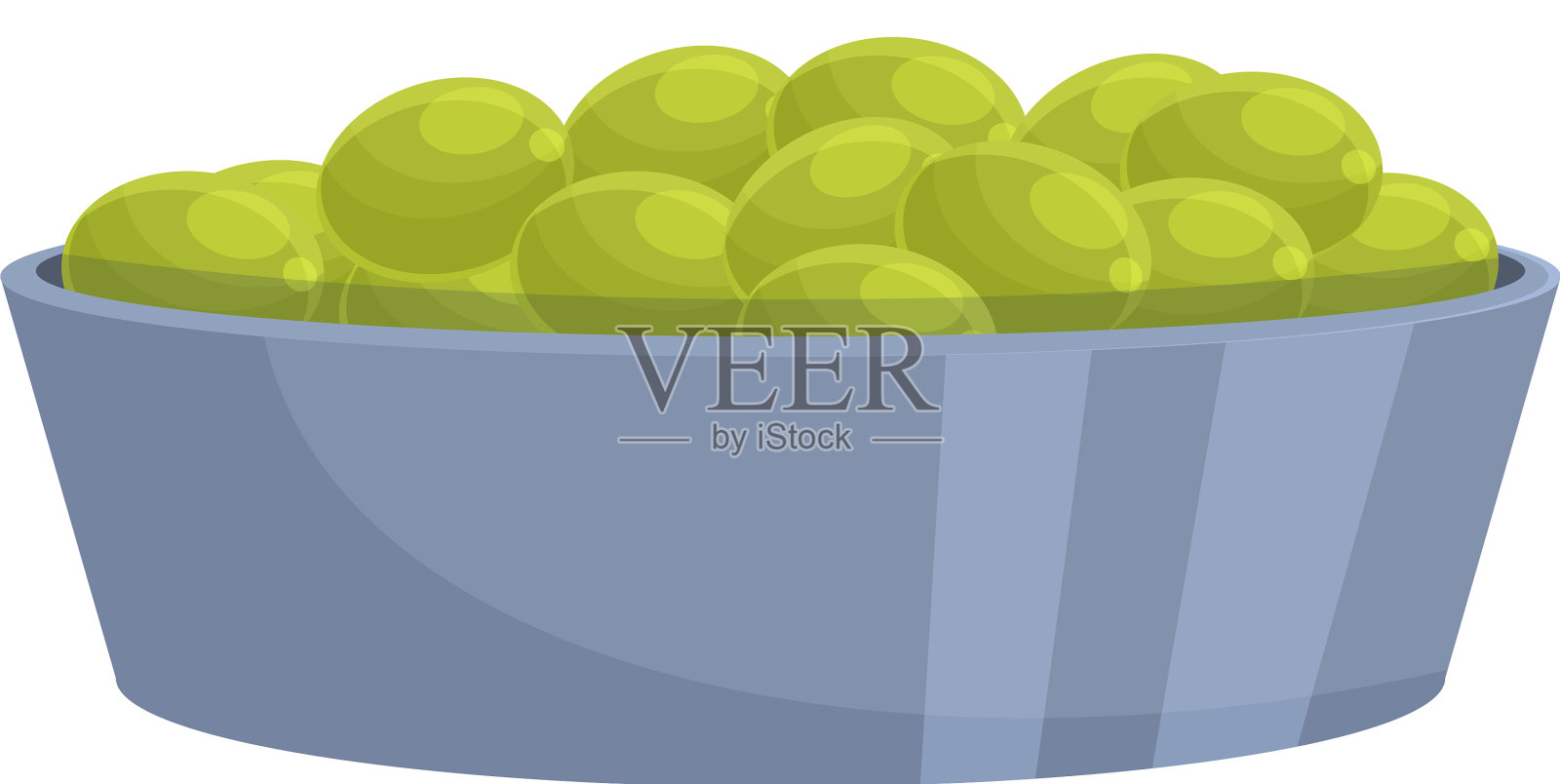 绿色橄榄锅图标卡通橄榄食品设计元素图片