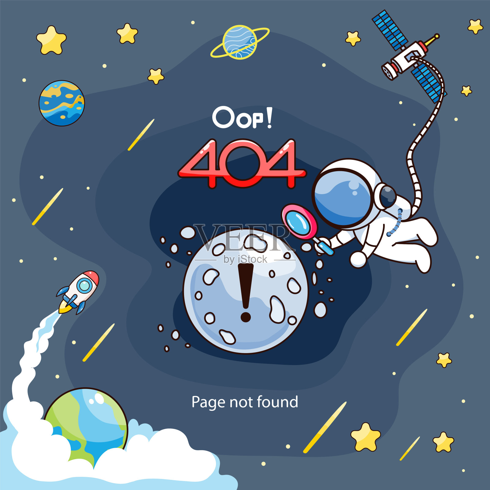 Internet网络警告404错误页面或文件找不到网页。插画图片素材