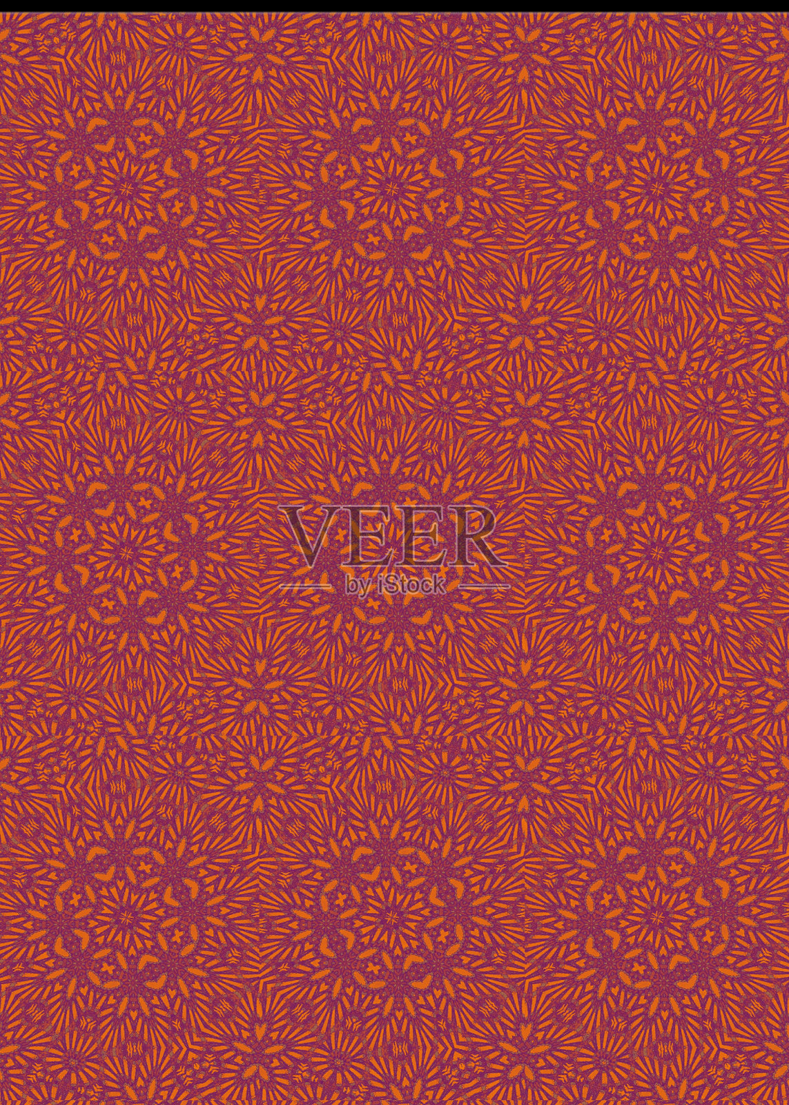 无缝民族图案圆形饰品。股票插图插画图片素材