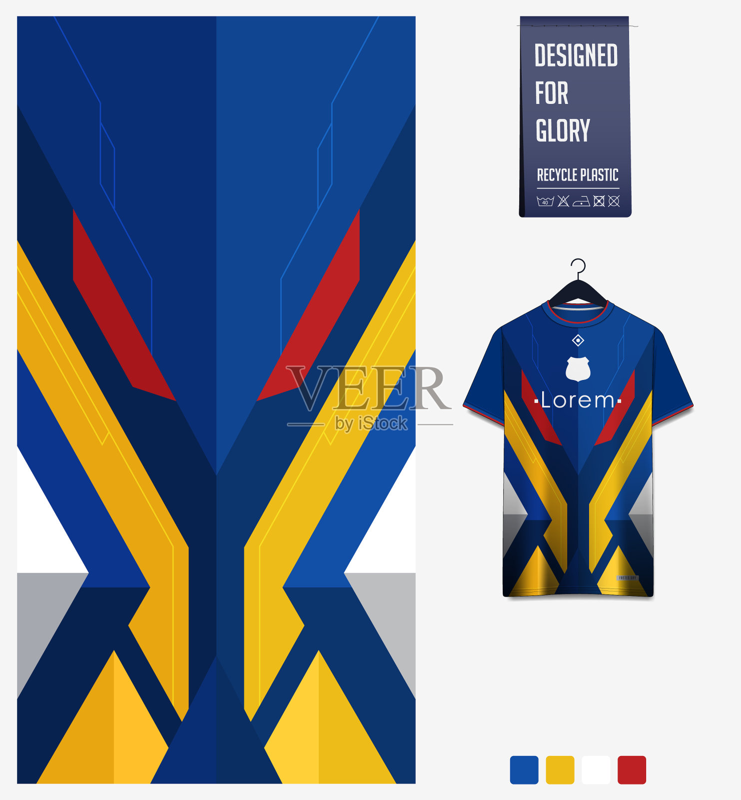 足球球衣图案设计未来的模式插画图片素材