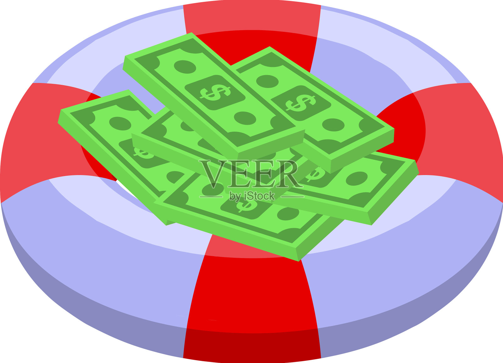 安全现金图标等距业务控制插画图片素材