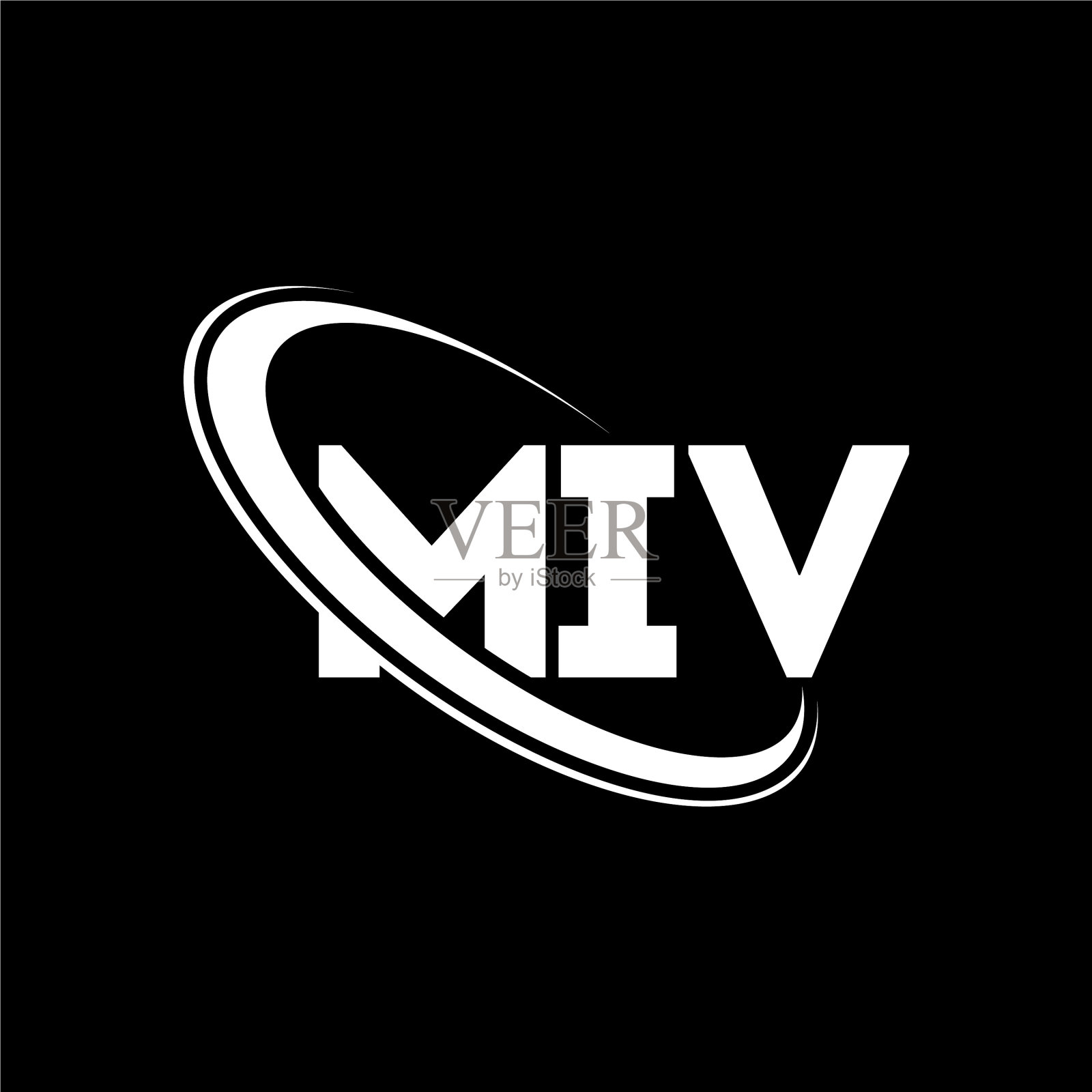 Miv logo Miv字母Miv字母logo设计插画图片素材