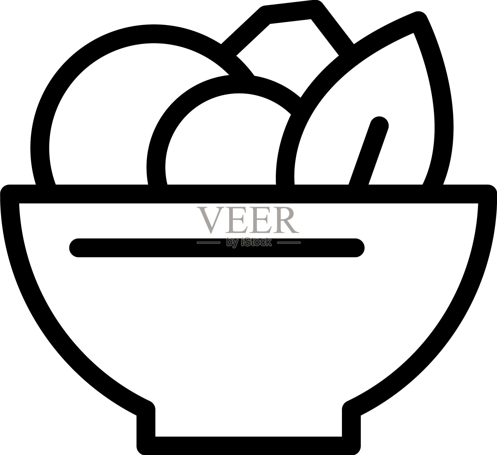 食物碗图标概述代谢饮食插画图片素材