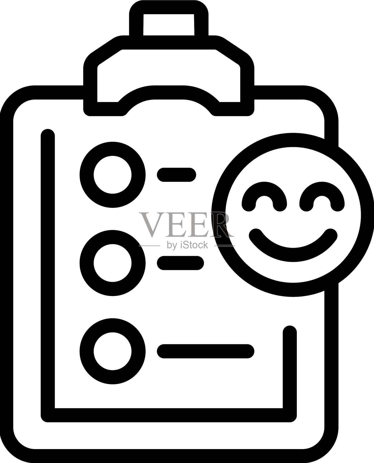 剪贴板调查图标概要报告插画图片素材