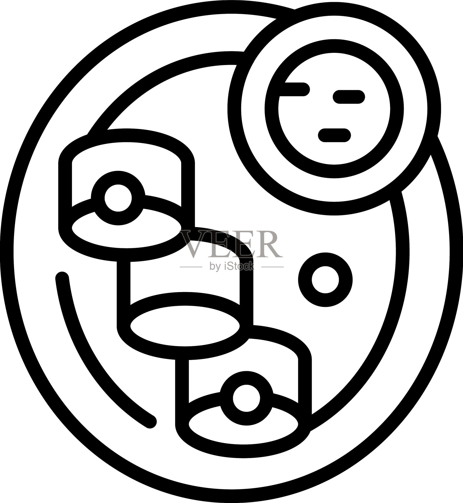 Jerk炖煮图标轮廓食物加勒比插画图片素材