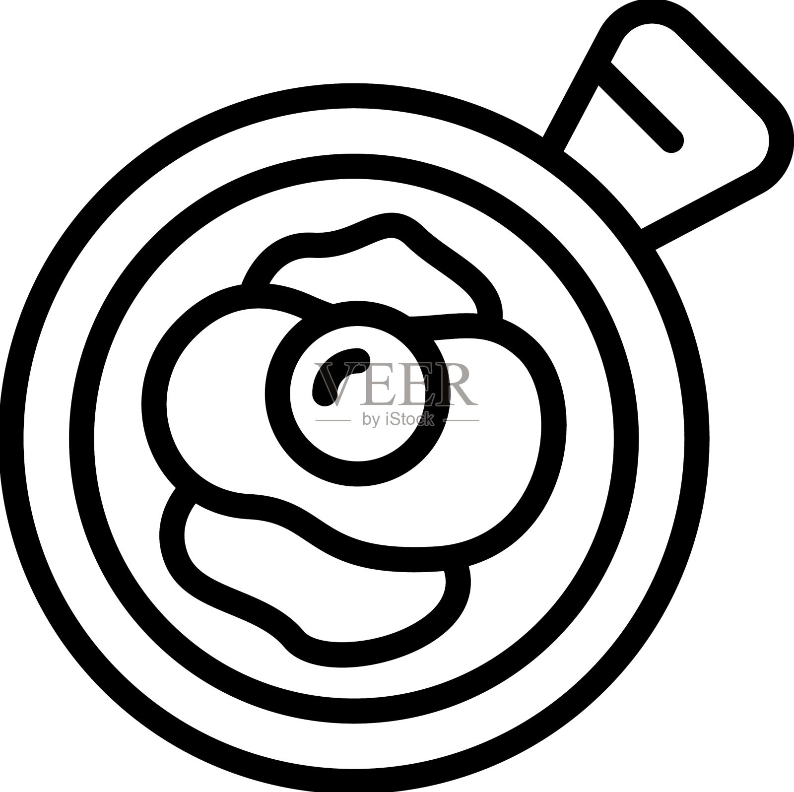 食品鸡蛋炒图标轮廓奥地利插画图片素材