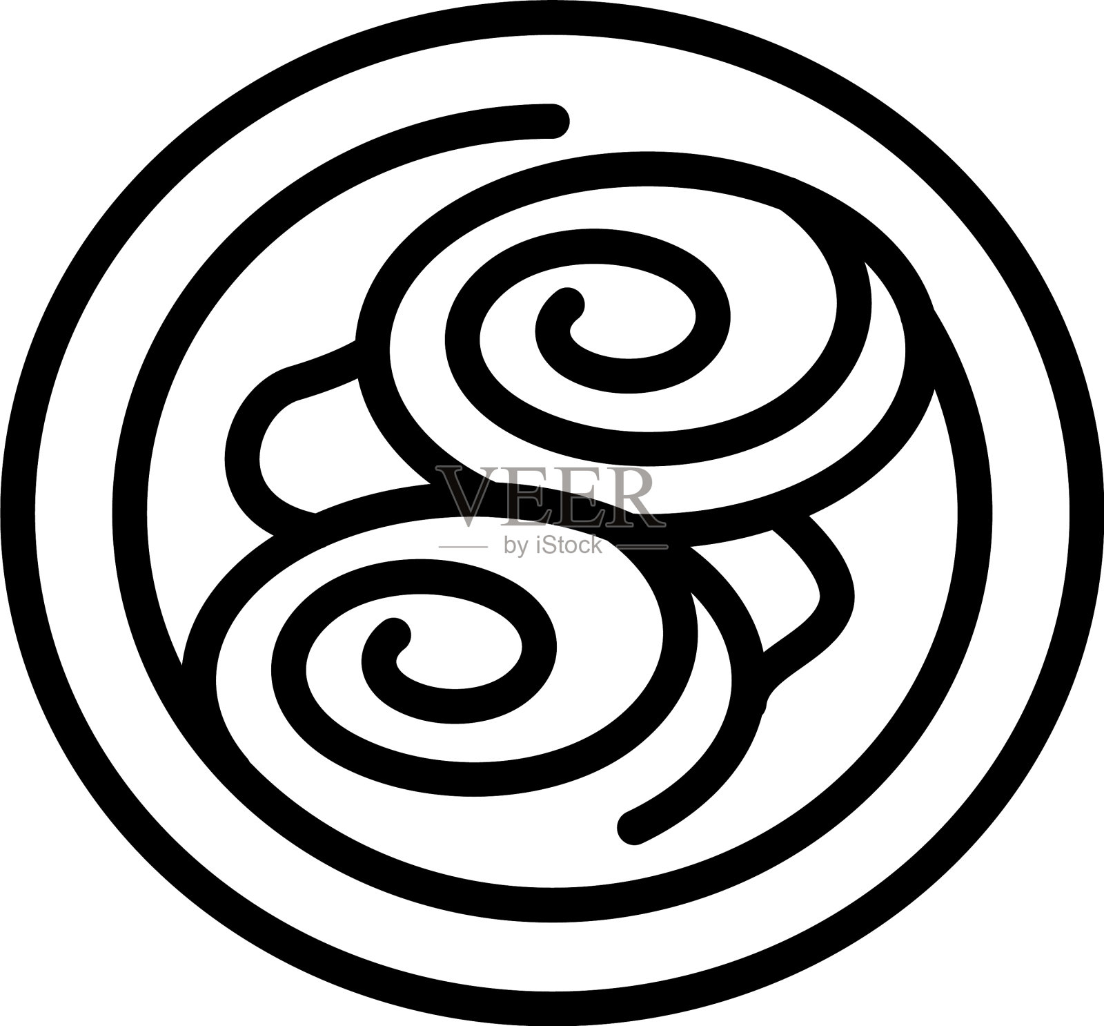 美食美食图标勾勒奥地利饮料插画图片素材