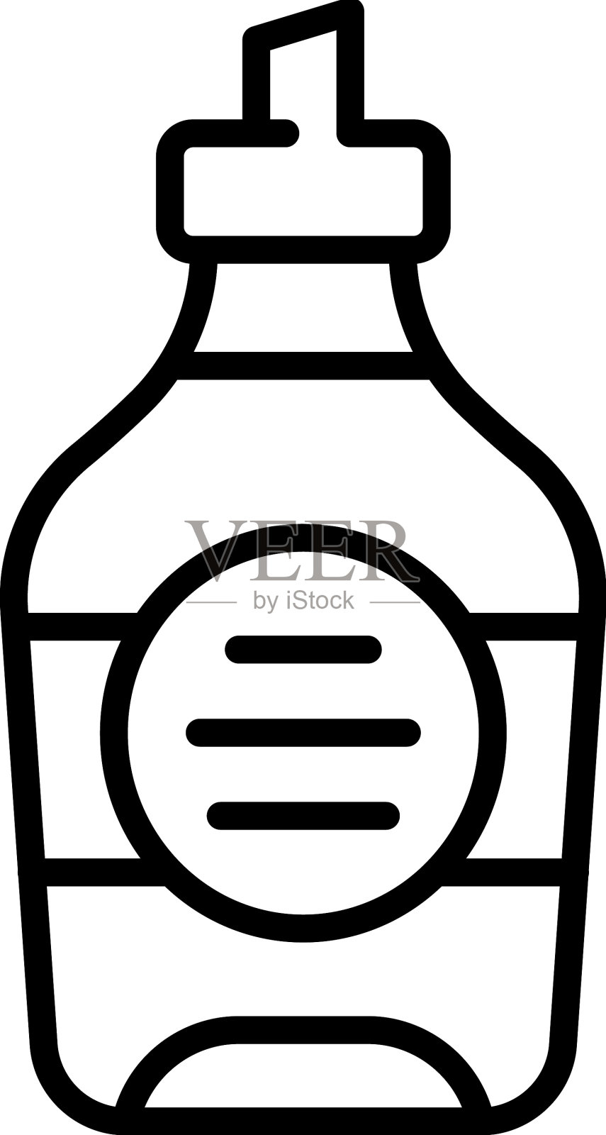 橄榄奶油瓶图标轮廓油食品插画图片素材