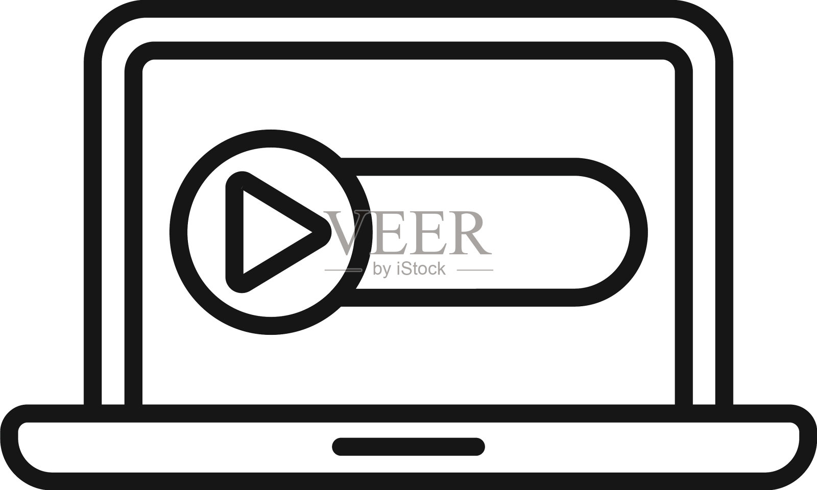 笔记本电脑新闻图标轮廓相机按设计元素图片