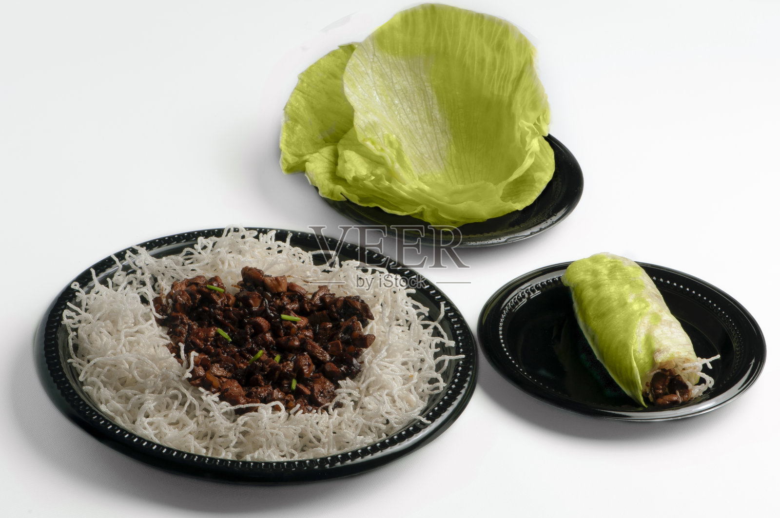 中餐的配方是意大利面照片摄影图片