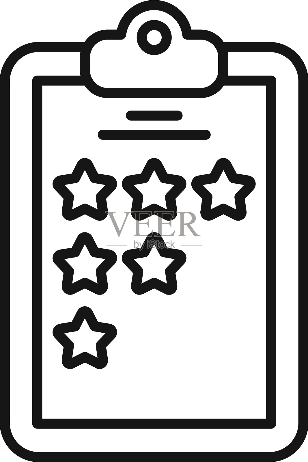 率审查剪贴板图标大纲图标素材