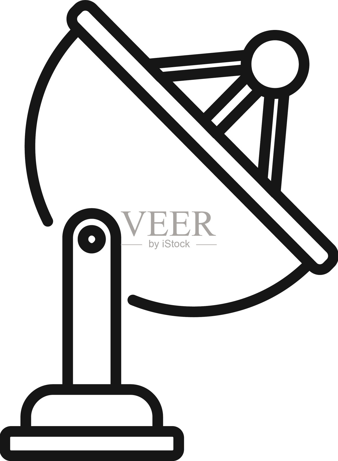 卫星控制图标轮廓电视中心图标素材