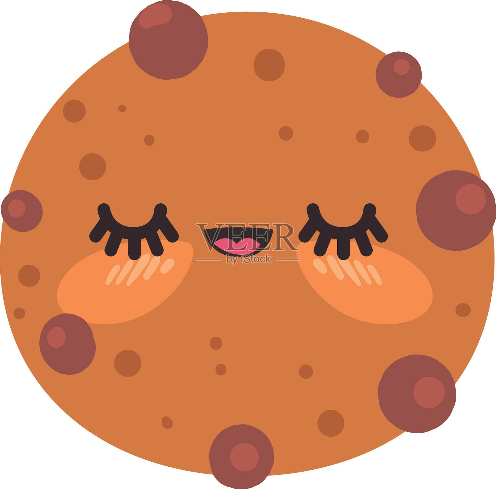 卡哇伊巧克力饼干设计元素图片