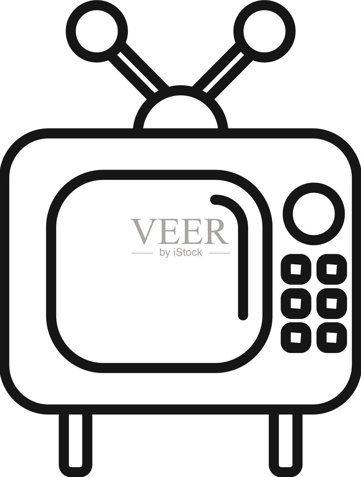 电视机图标概要信息消息图标素材