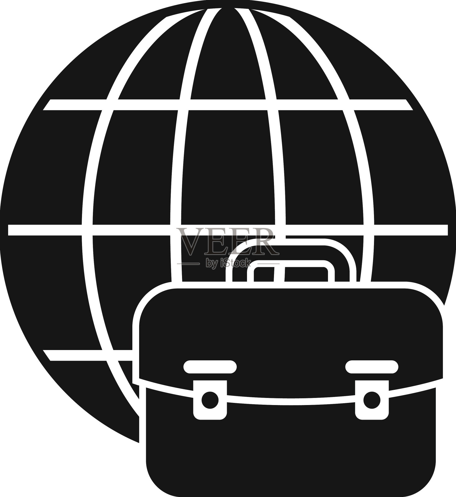 全球招聘图标简单的在线工作图标素材