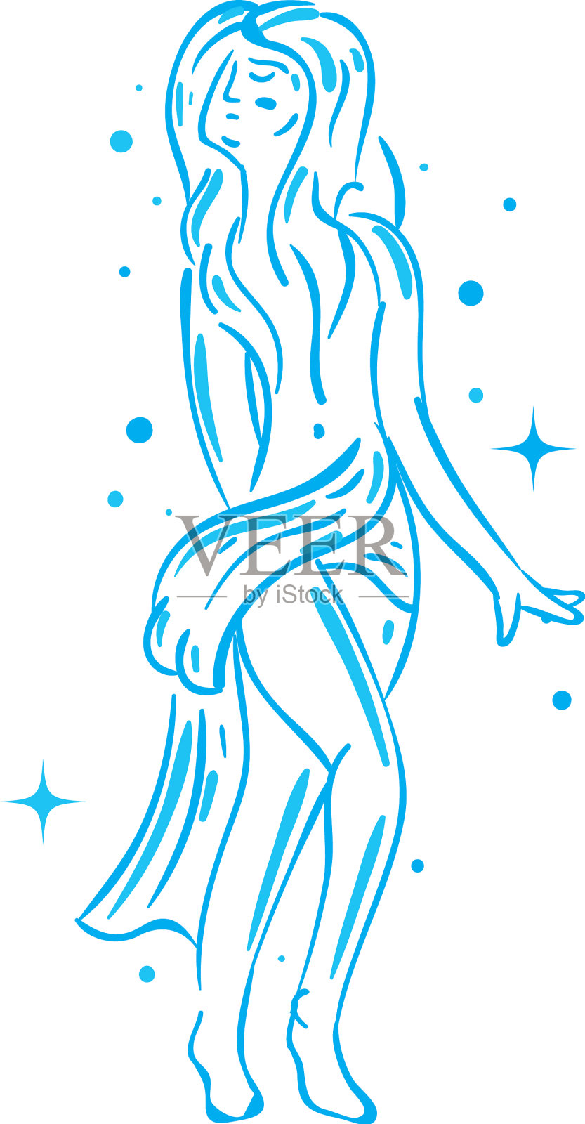 平的处女星座设计元素图片