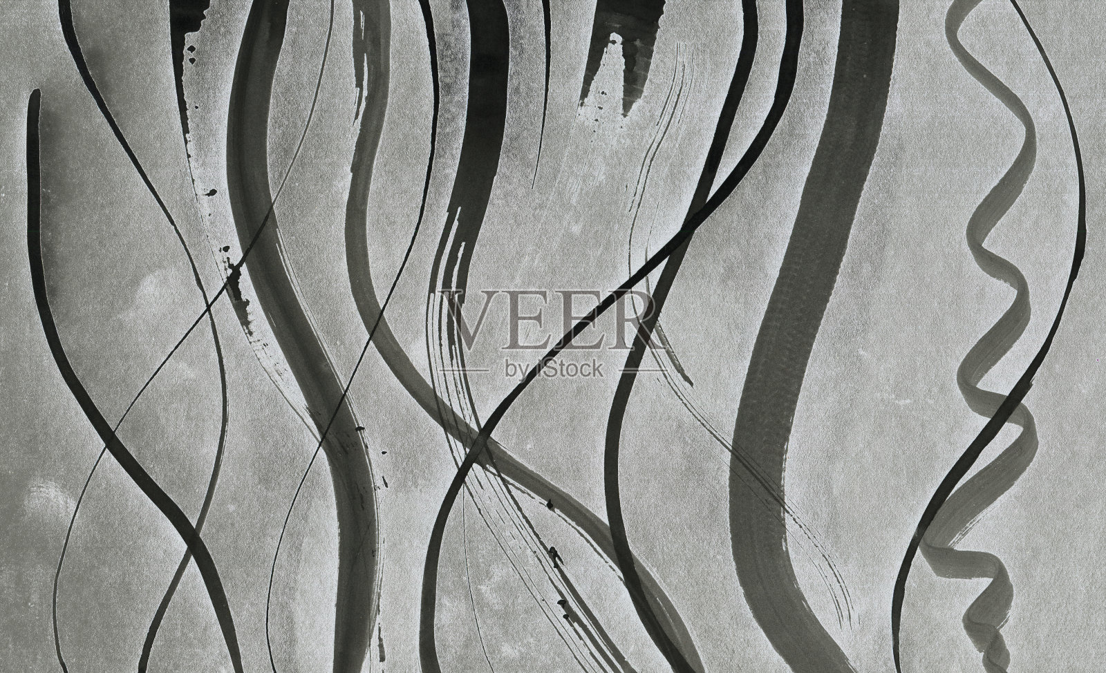 抽象灰色水彩画。手绘灰色背景纹理。照片摄影图片