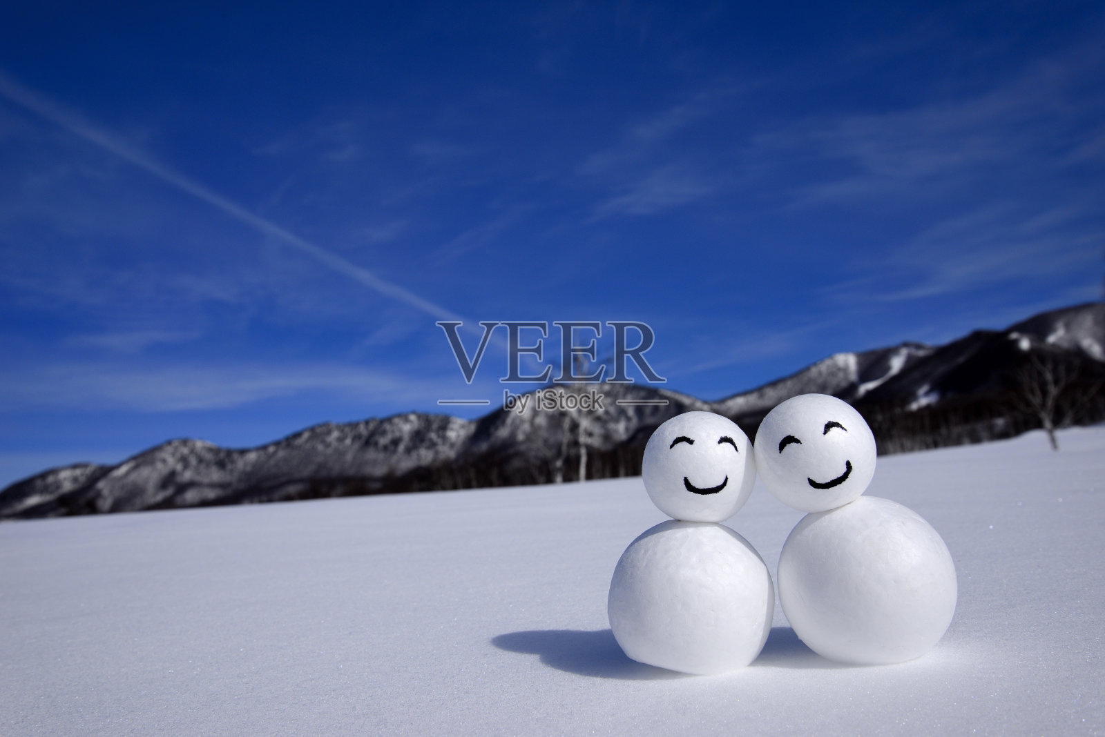 雪娃娃照片摄影图片