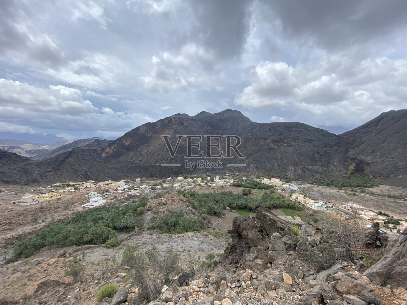 阿曼巴拉德赛特和哈特山脉照片摄影图片