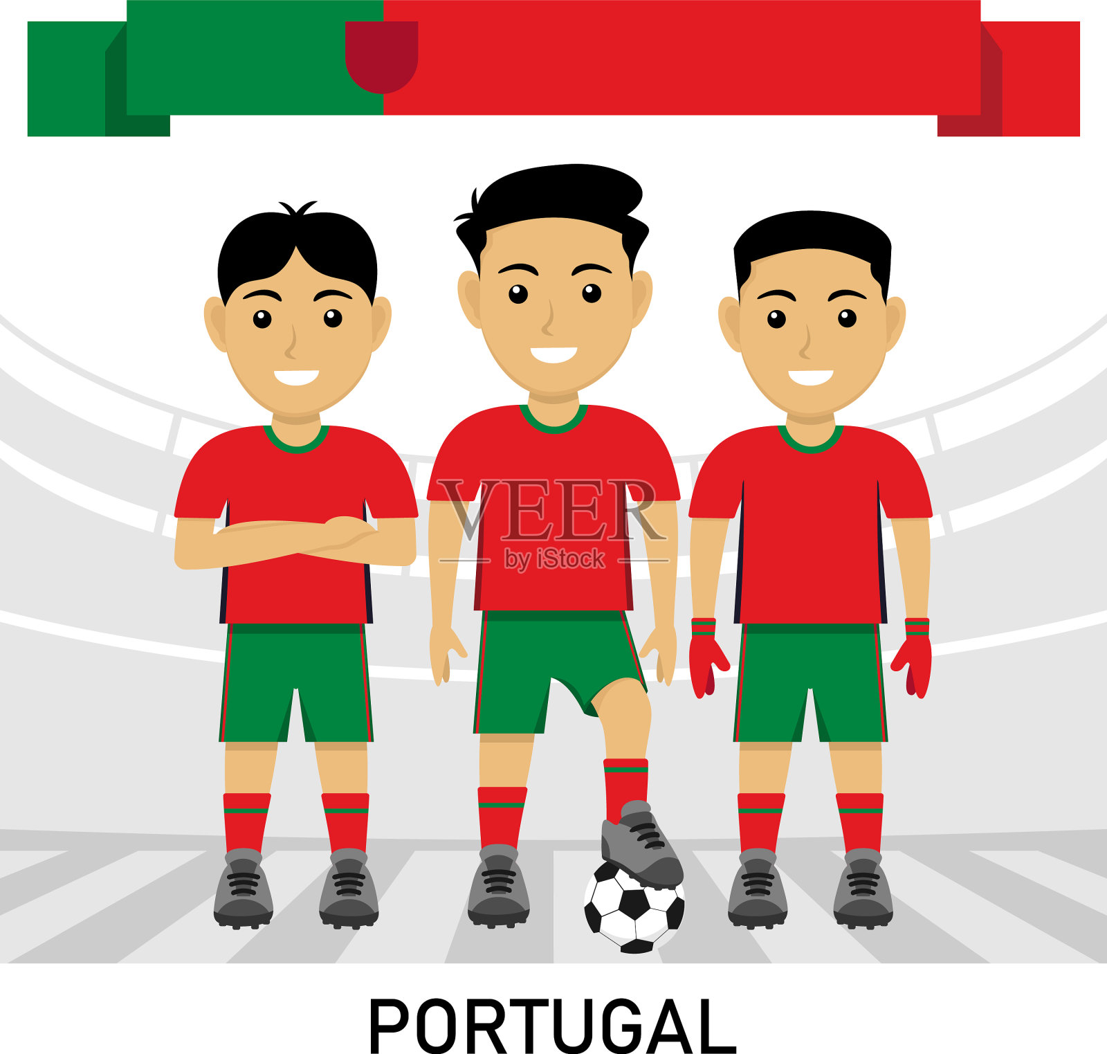 国家队世界杯足球赛插画图片素材