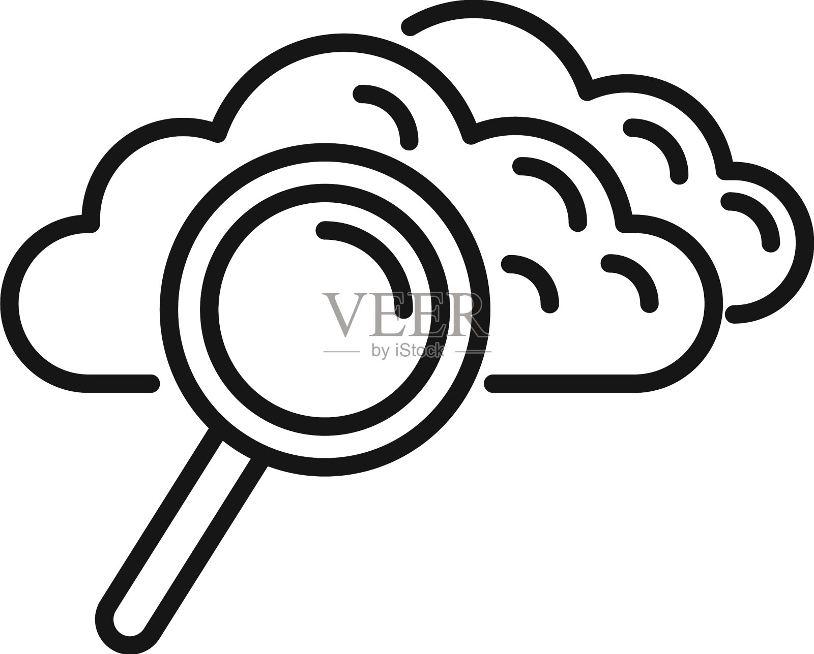 数据云求职图标轮廓在线设计元素图片