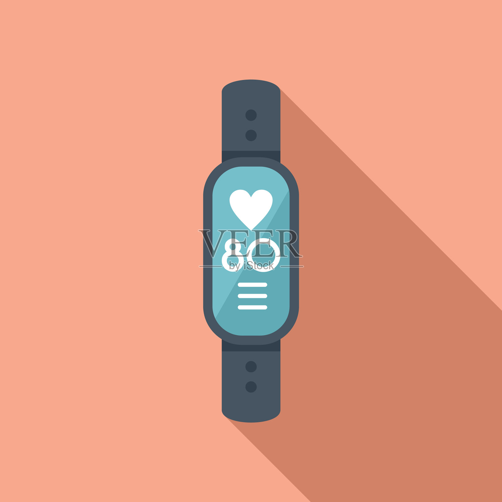 健身手环图标平在线病人插画图片素材