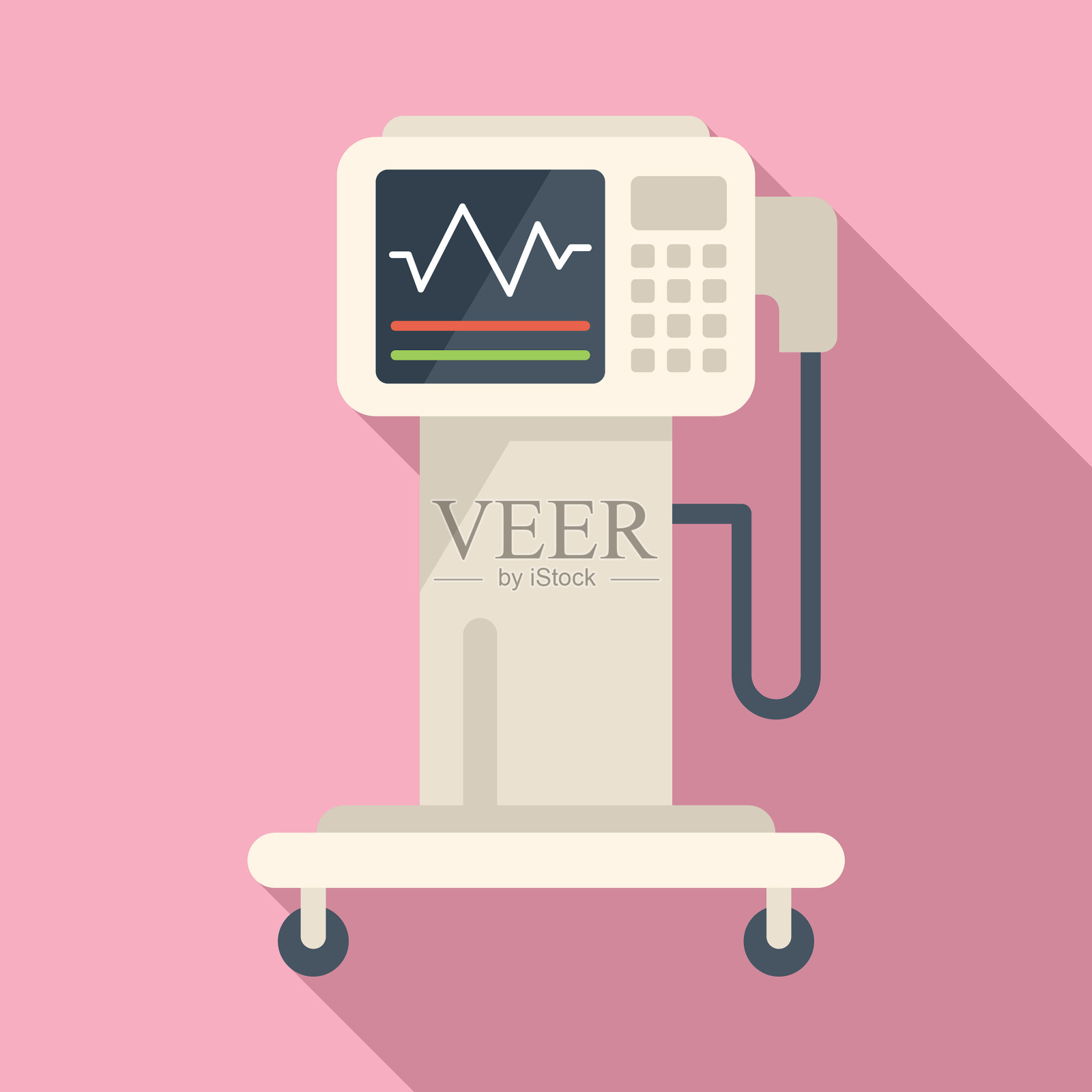 医疗器械图标扁平病人插画图片素材