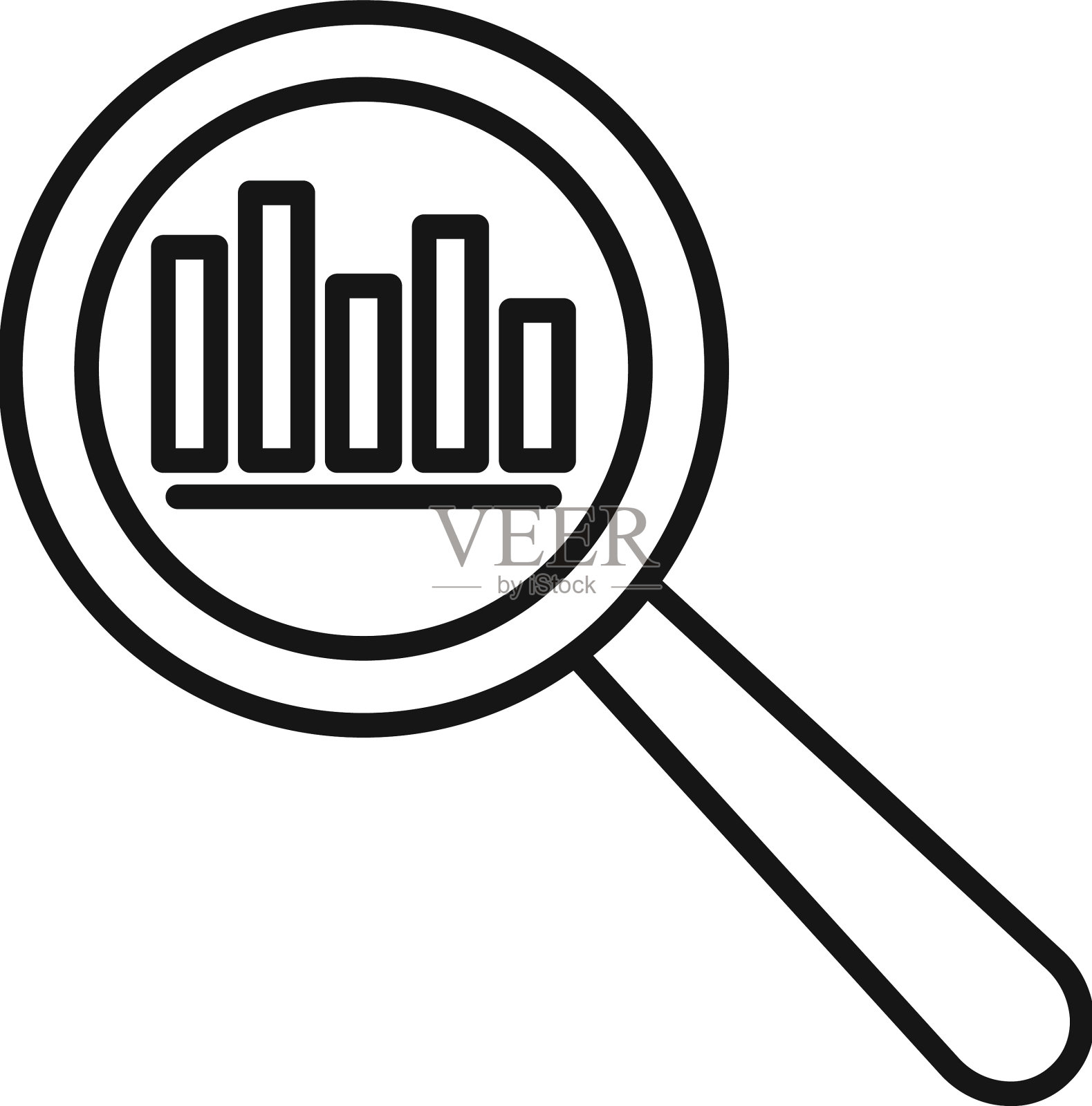 数据团队解决方案图标轮廓创意图标素材