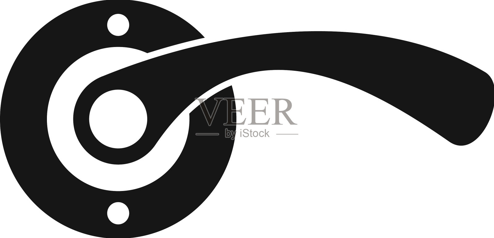 现代门把手图标简单锁紧旋钮设计元素图片