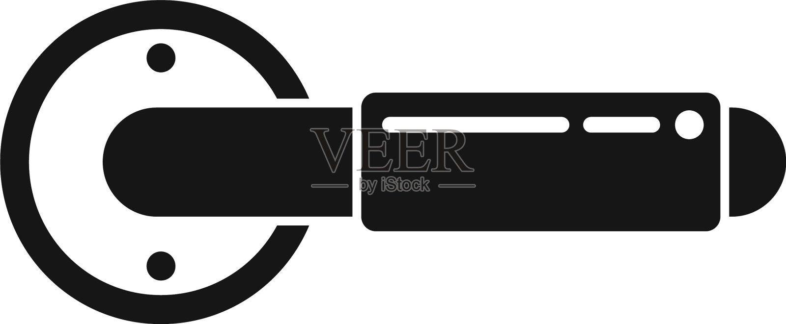 私人门把手图标简单的金属锁设计元素图片