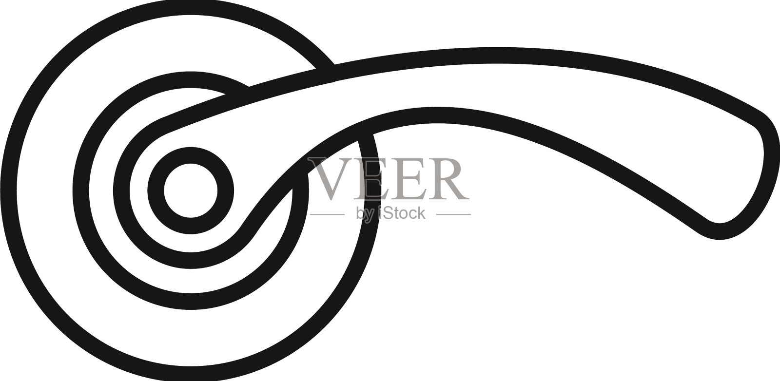 银色门把手图标轮廓锁闩设计元素图片