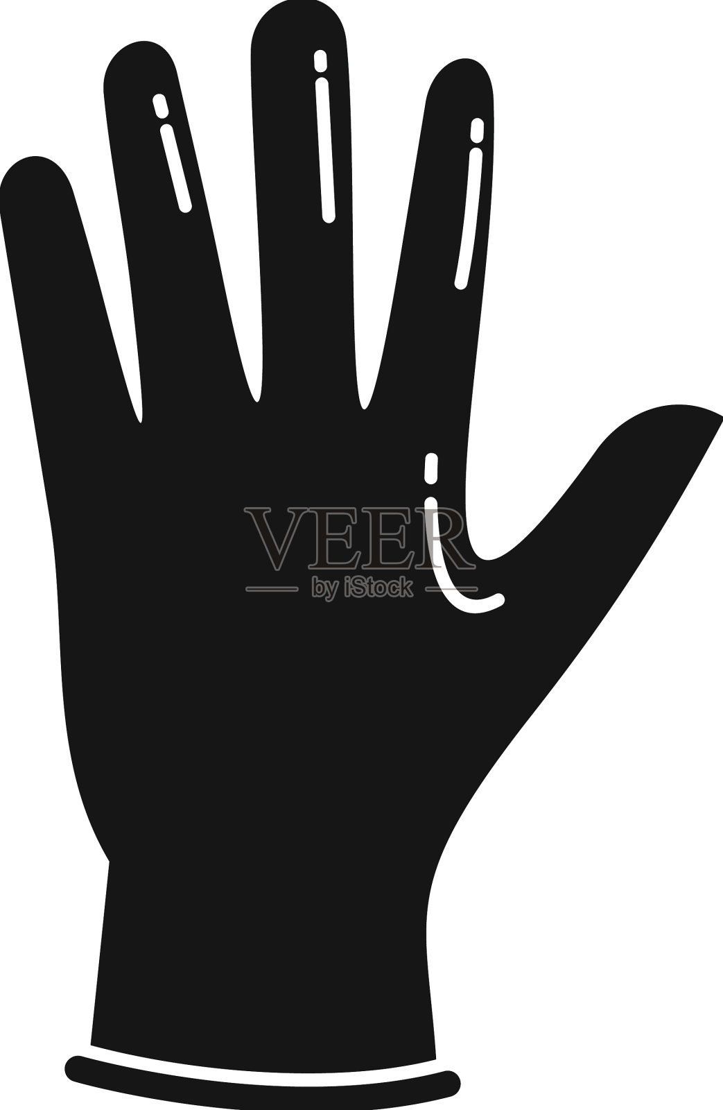 医用手套图标简单的手乳胶设计元素图片