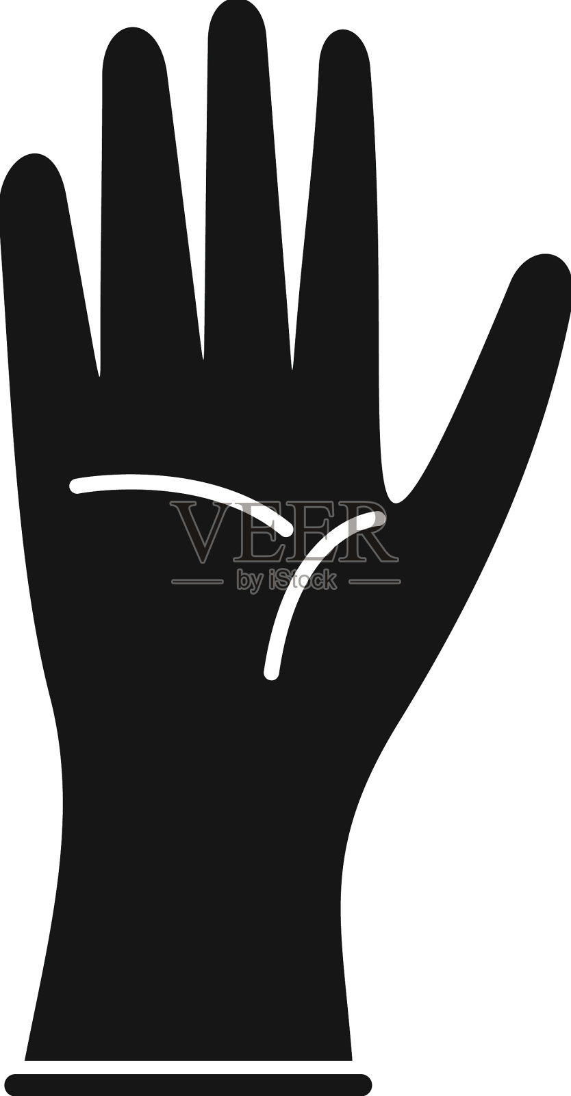 外科手套图标简单的医用乳胶设计元素图片