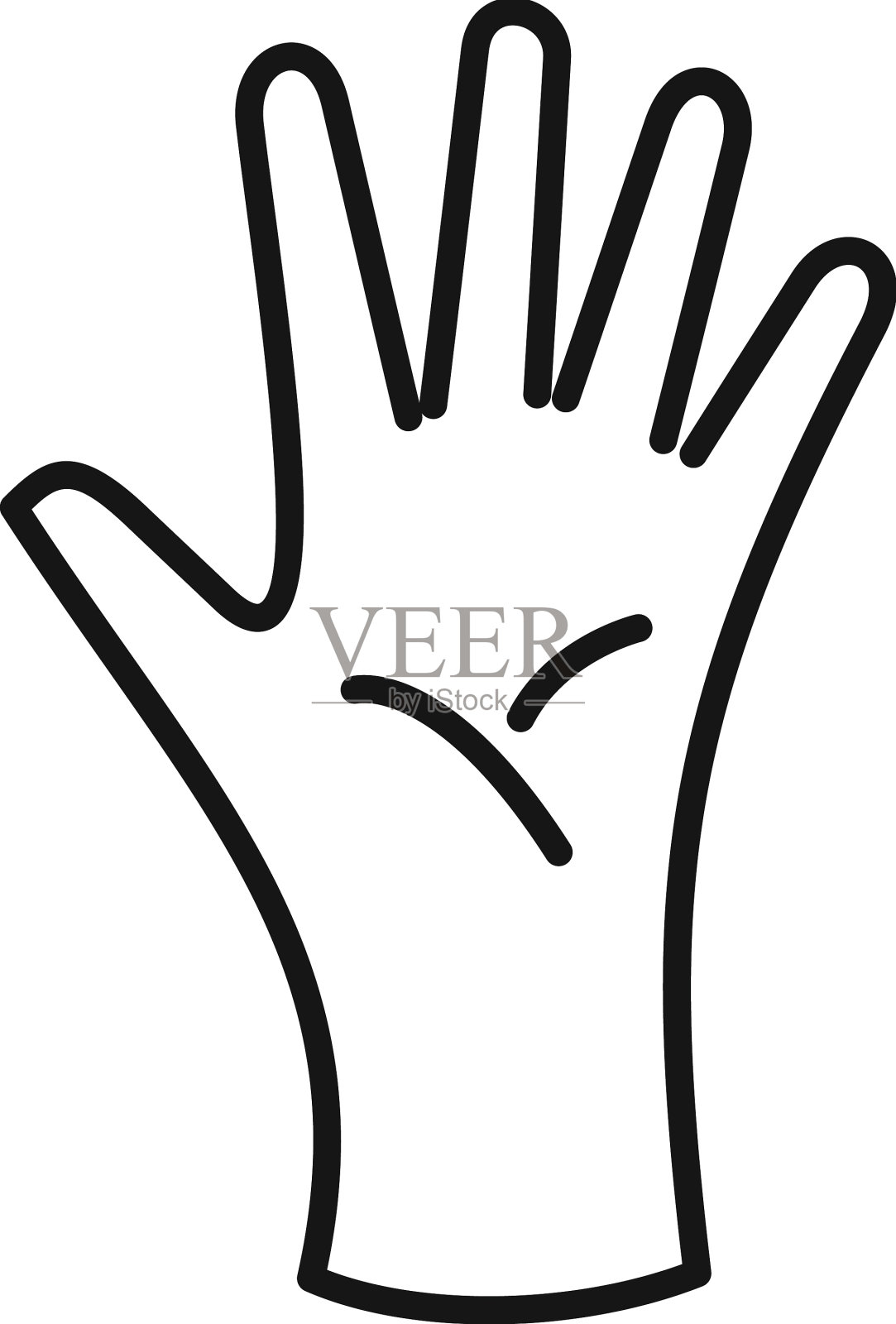 塑料手套图标轮廓医生橡胶设计元素图片