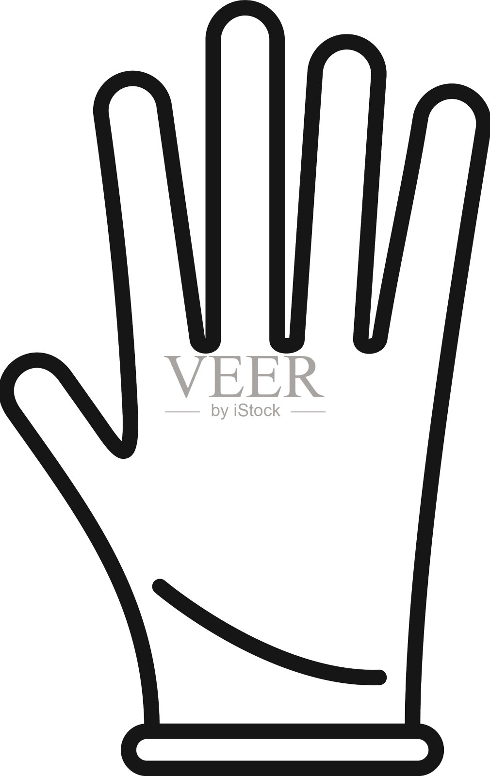 健康手套图标轮廓医生清洁设计元素图片