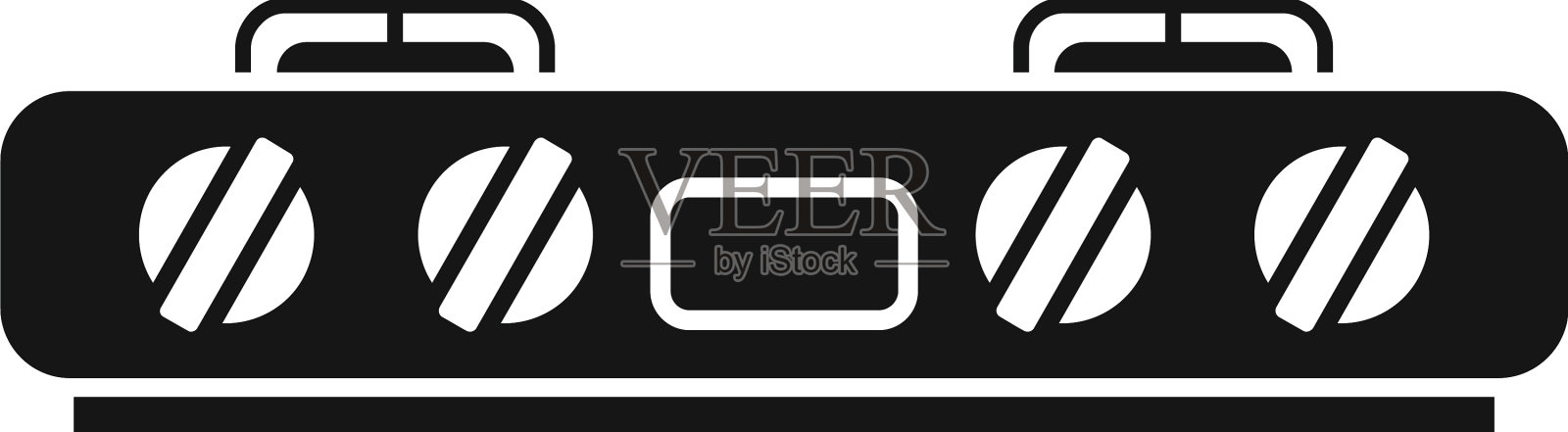 炉子图标简单的煤气灶图标素材