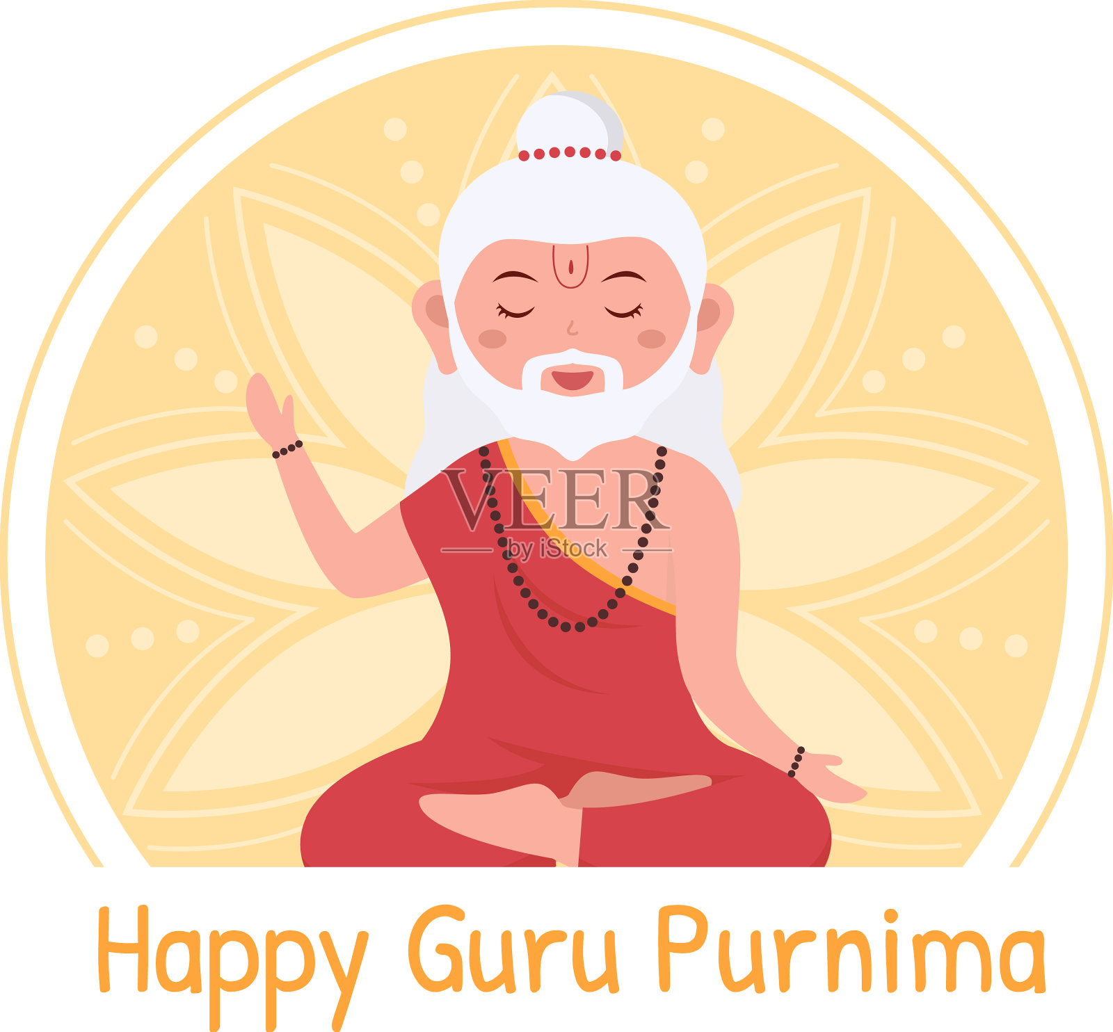 印度节日的purnima大师快乐插画图片素材