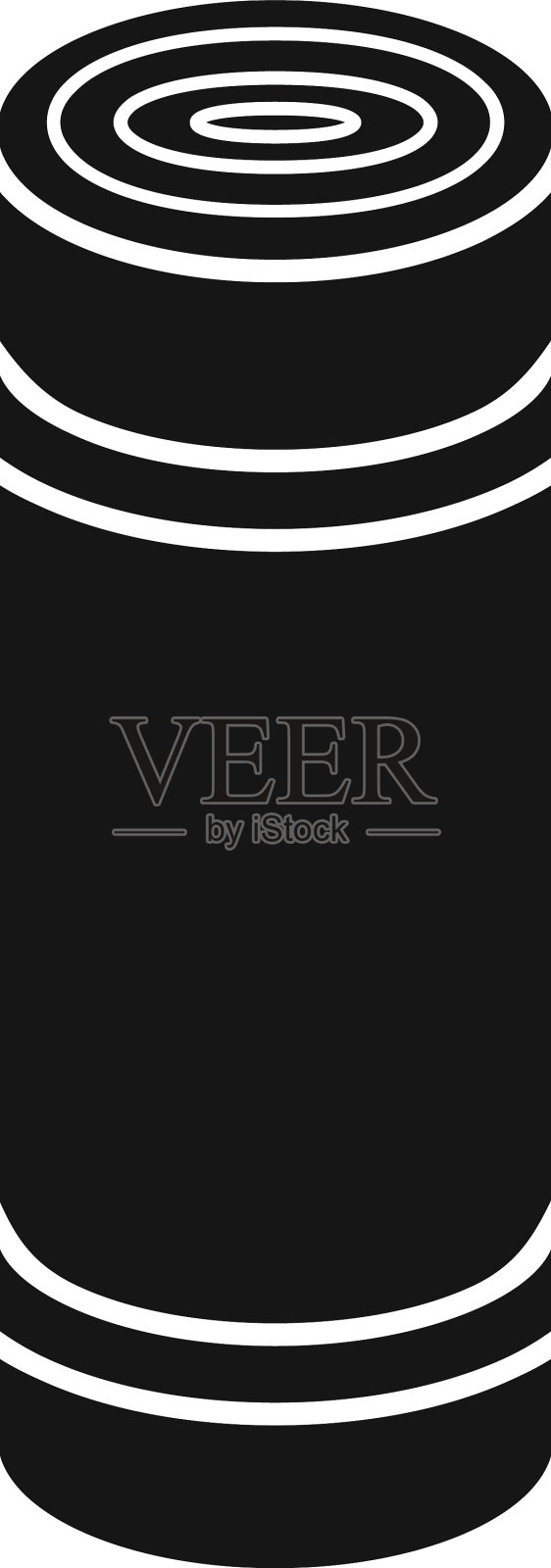 垫子图标简单的瑜伽地毯设计元素图片