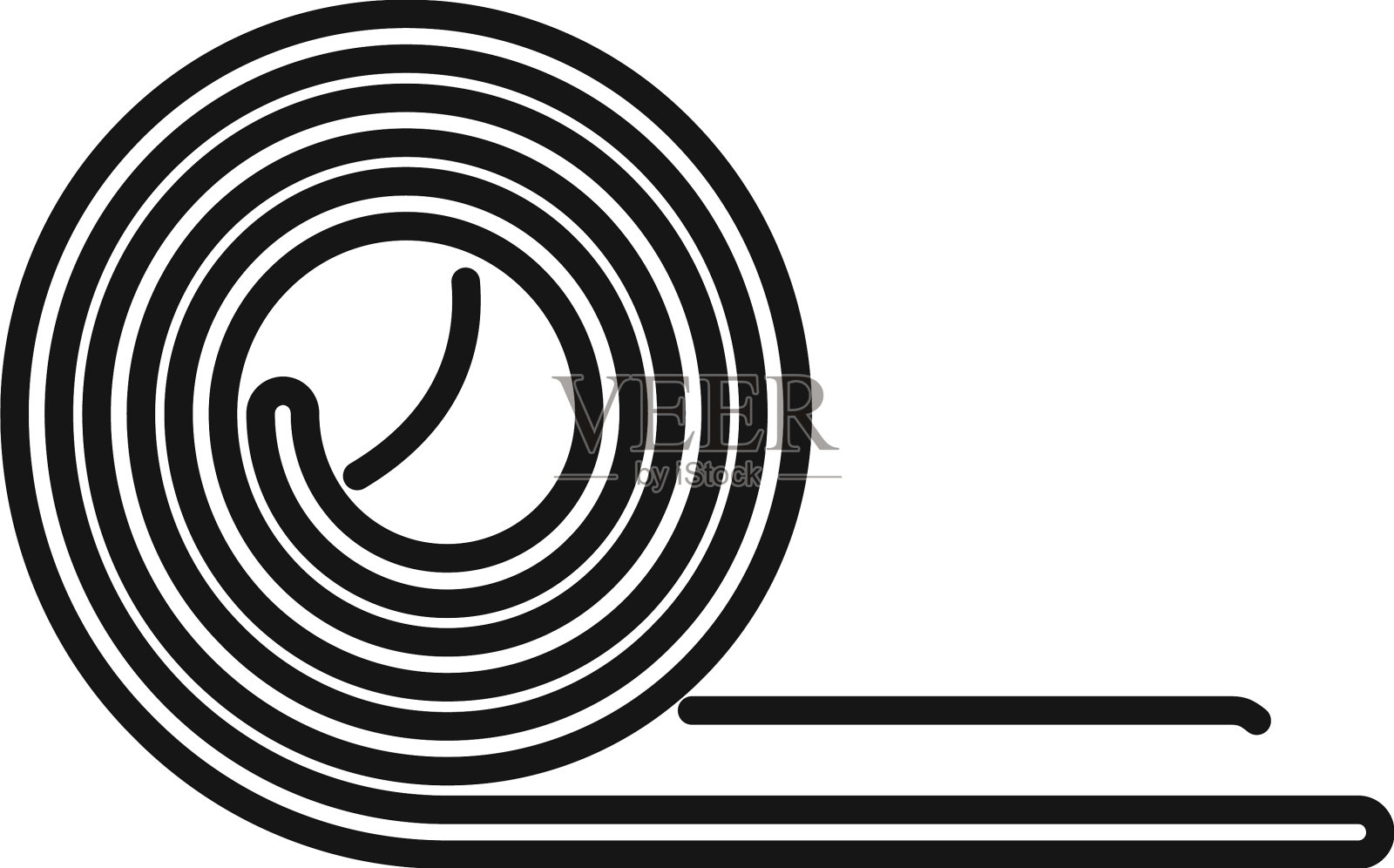 织物垫子图标轮廓瑜伽卷设计元素图片