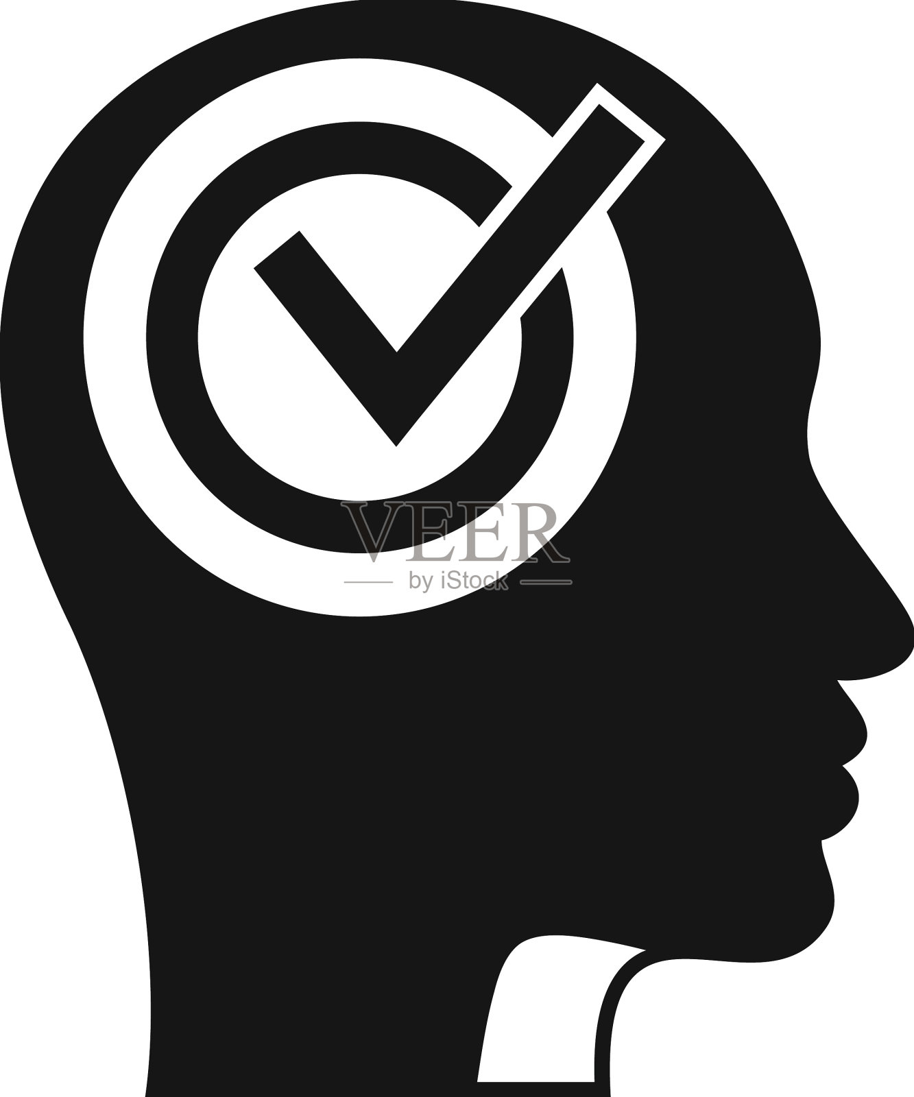 完成心灵工作图标简单的信任设计元素图片