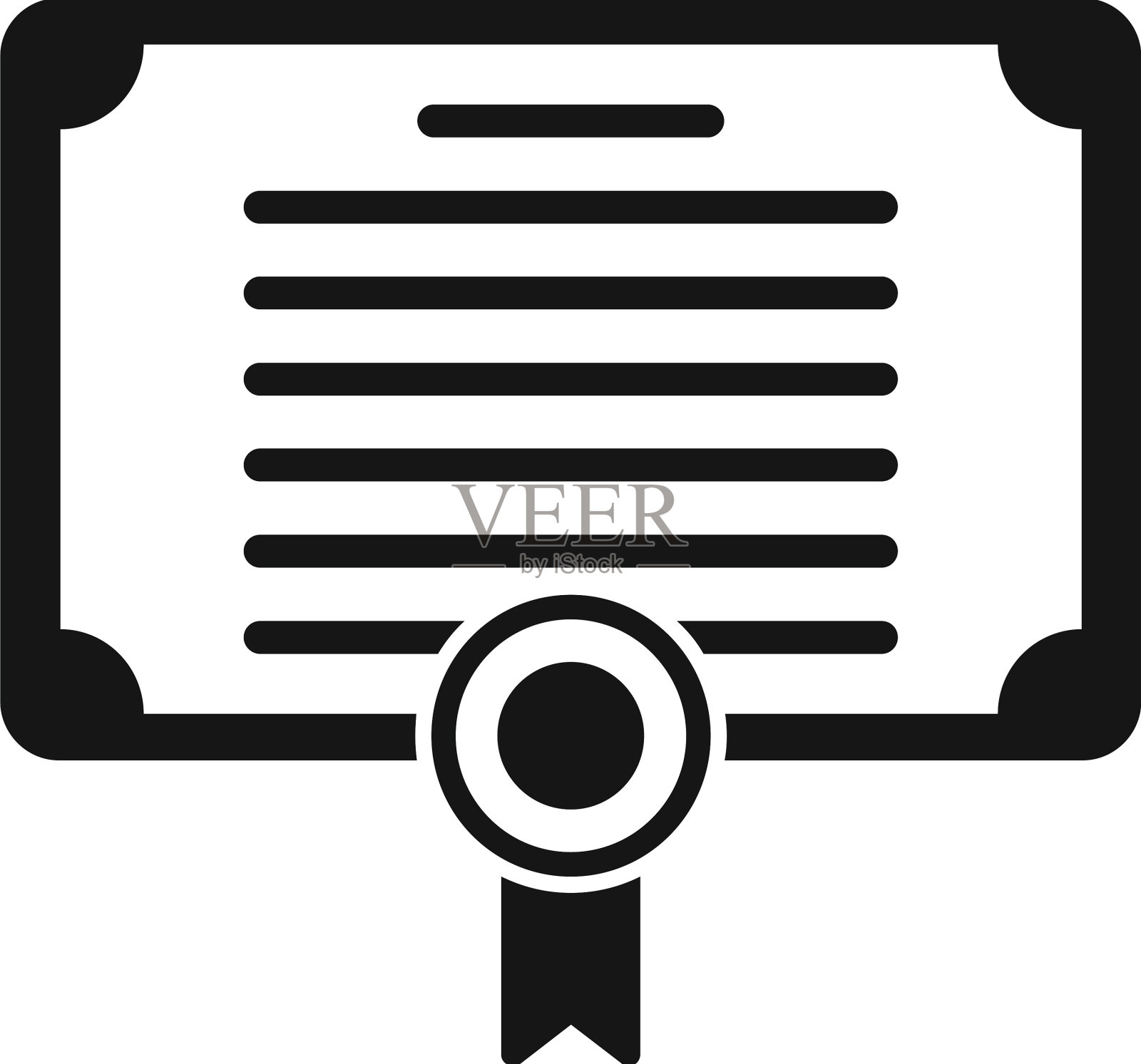 专业知识文凭图标简单的工作信任设计元素图片